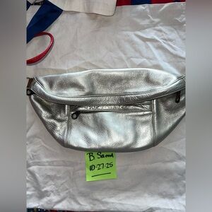 Parker Thatch platinum leather cross your heart crossbody